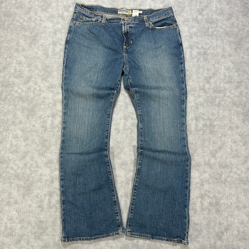Vintage Y2K Old Navy Flare Jeans Low Waist Stretch Denim Womens size 14